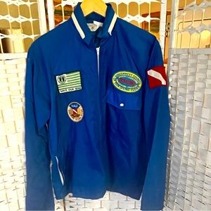 Vintage SCUBA Windbreaker w/BADASS vintage divers patches! Unisex #padi